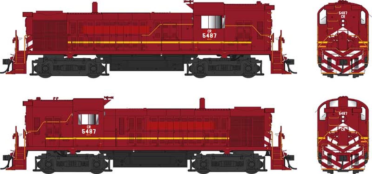 Bowser HO Diesel Conrail #5487 Late Red Patched Alco RS-3 Hammerhead Diesel